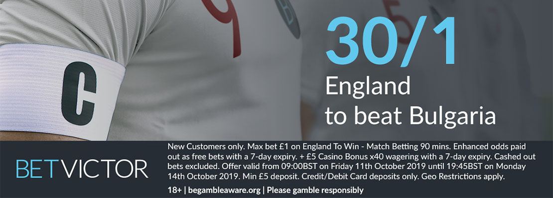 BetVictor Enhanced Offer England Bulgaria